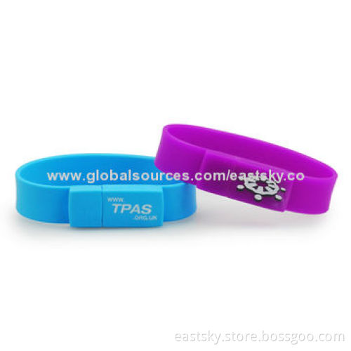 Bracelet Promotional Pen Drive, Data Retention Over 10 Years, More than 1,000,000 Times Data